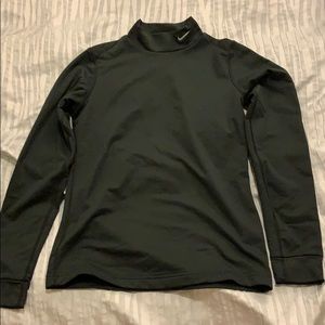 Nike mock neck, fleece lined long sleeve shirt